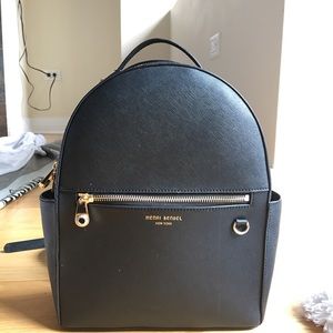 Black Henri Bendel West 57th back pack purse